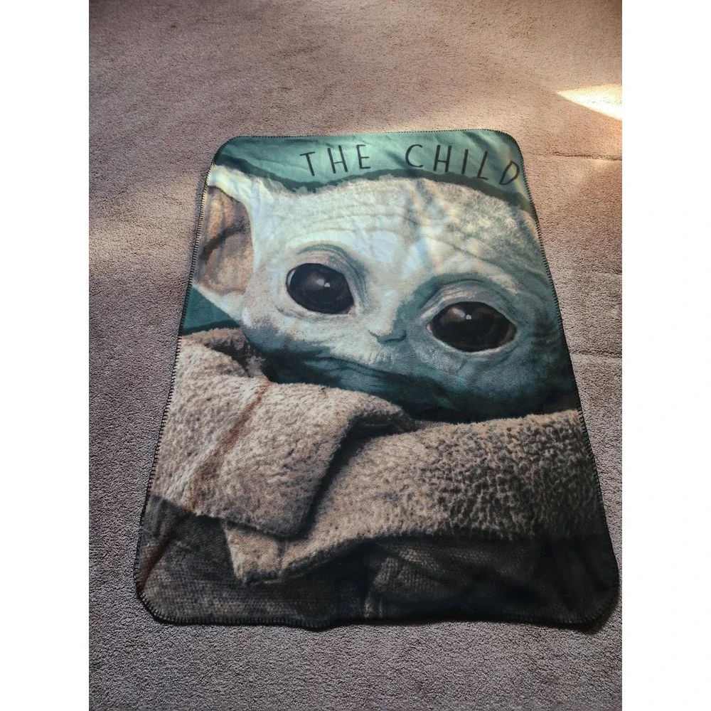 Star Wars The Child Grogu Polyester‎ Fleece Blankets 60 X 40 One Snag